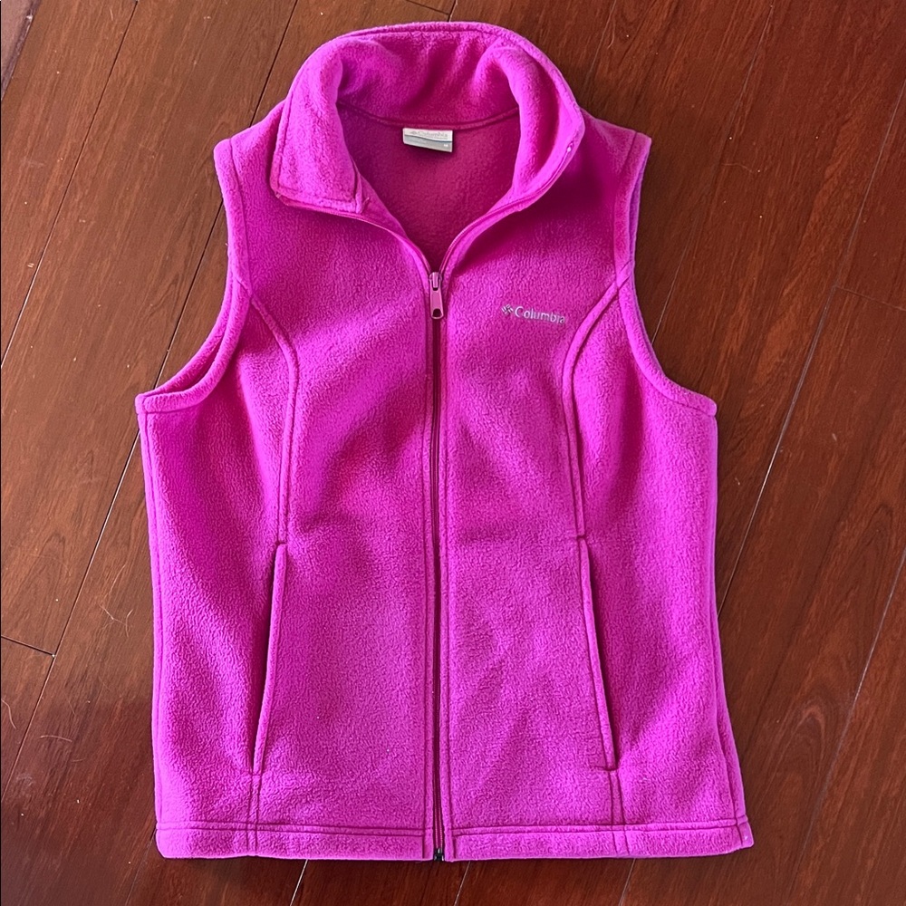 Columbia Bright Pink Fleece Vest